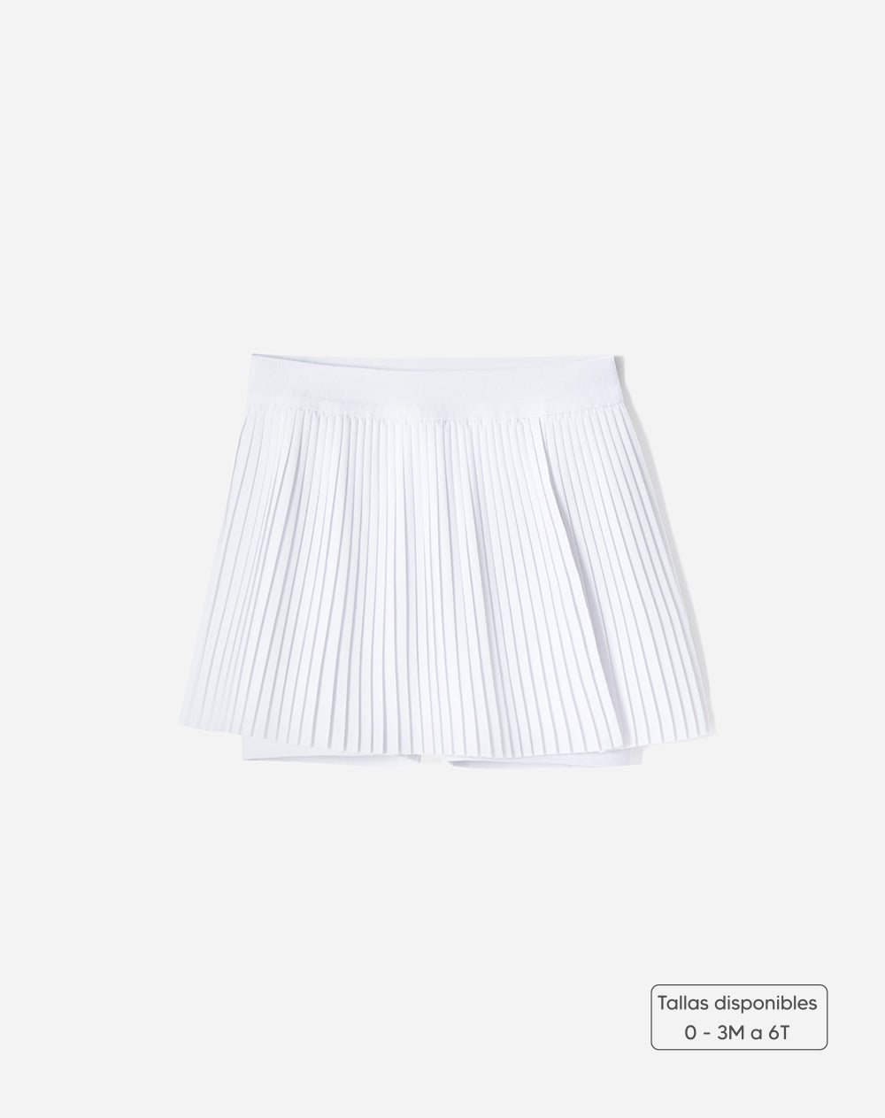 Falda deportiva ciclista interno blanca | De talla 0-3M a talla 6T