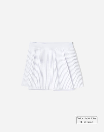 Falda deportiva ciclista interno blanca | De talla 0-3M a talla 6T