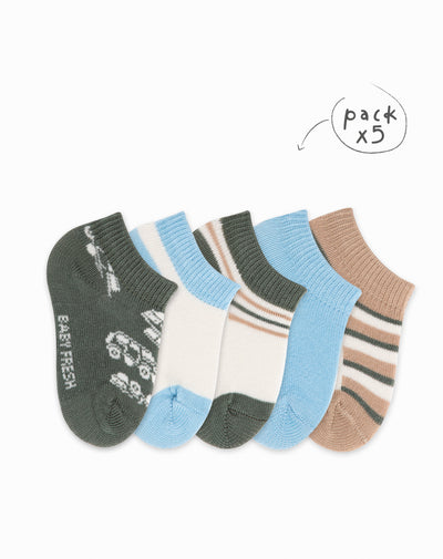 5 pares de medias tobilleras surtidas