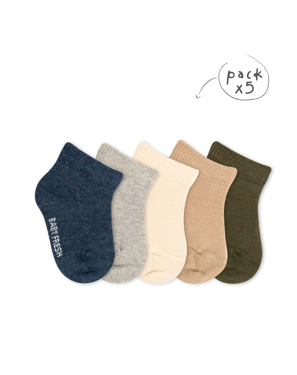 5 pares de medias tobilleras surtidas