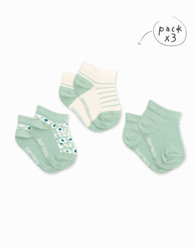 3 pares de medias tobilleras surtidas