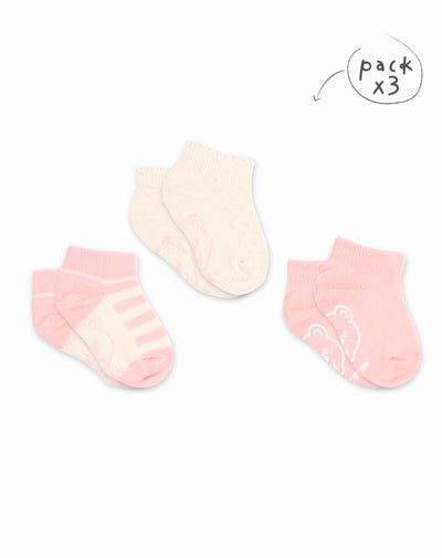 3 pares de medias tobilleras surtidas