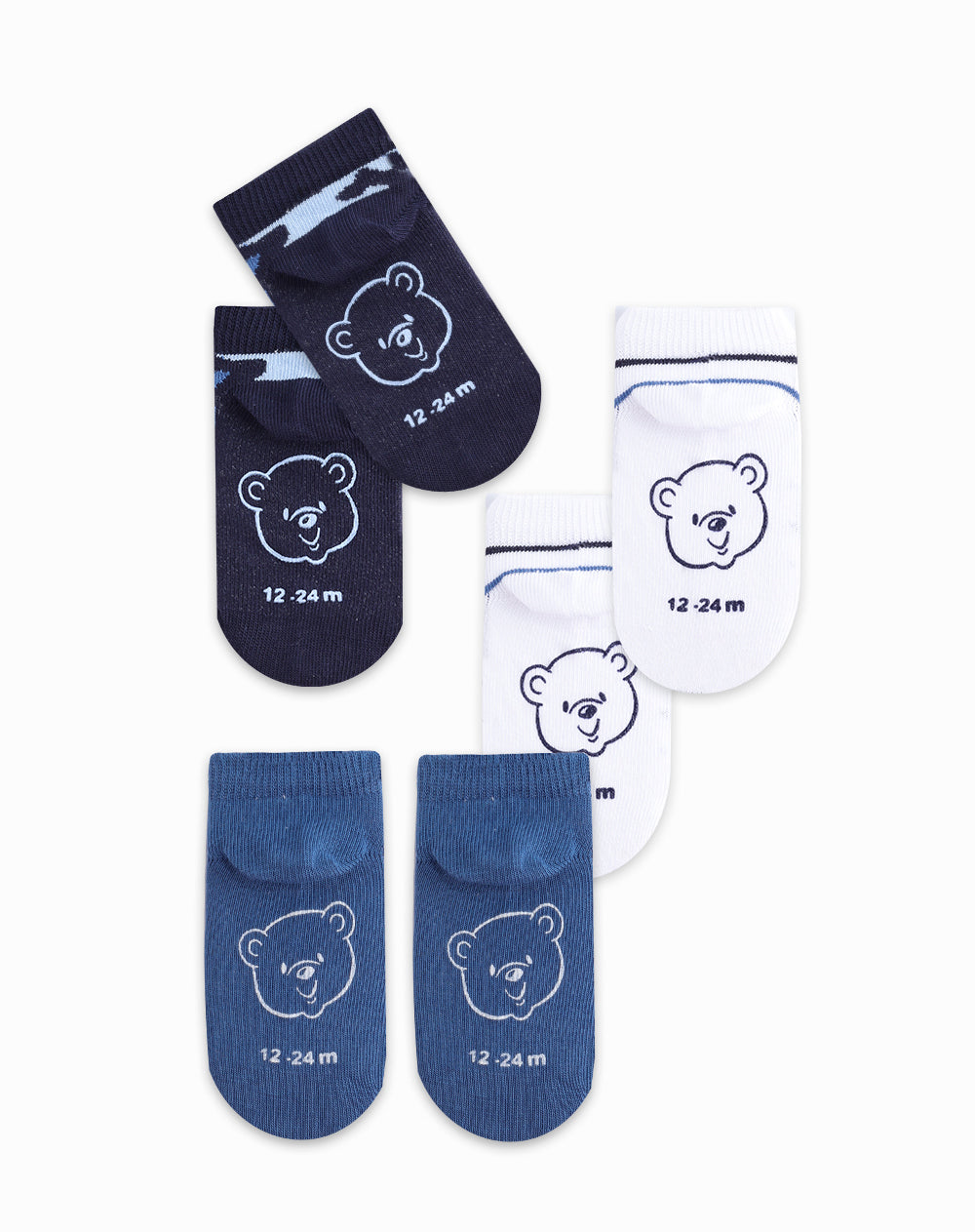 3 pares de medias tobilleras surtido