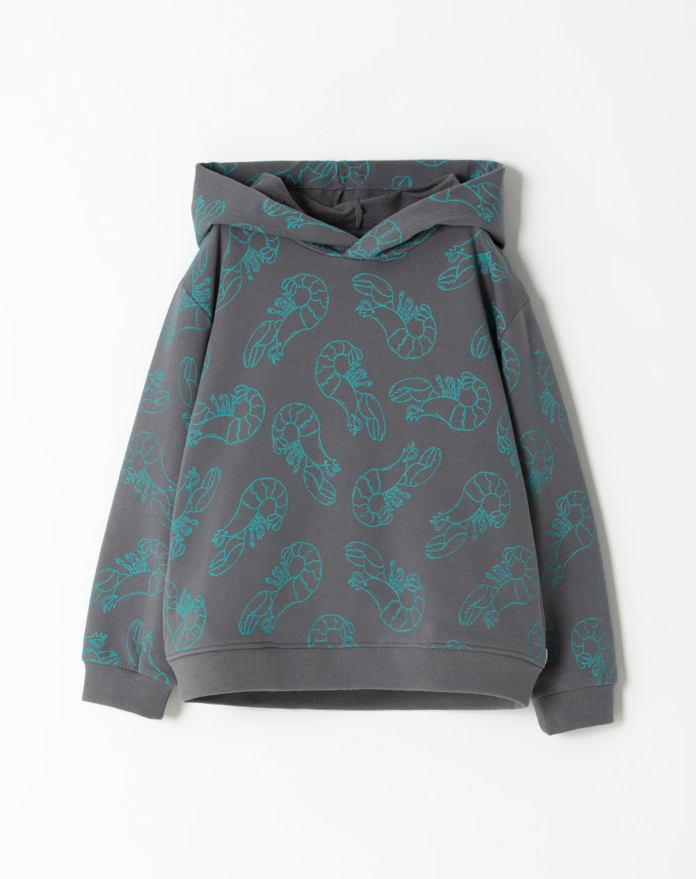 Buzo loose fit gris estampado
