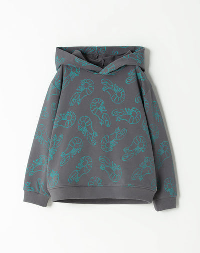 Buzo loose fit gris estampado