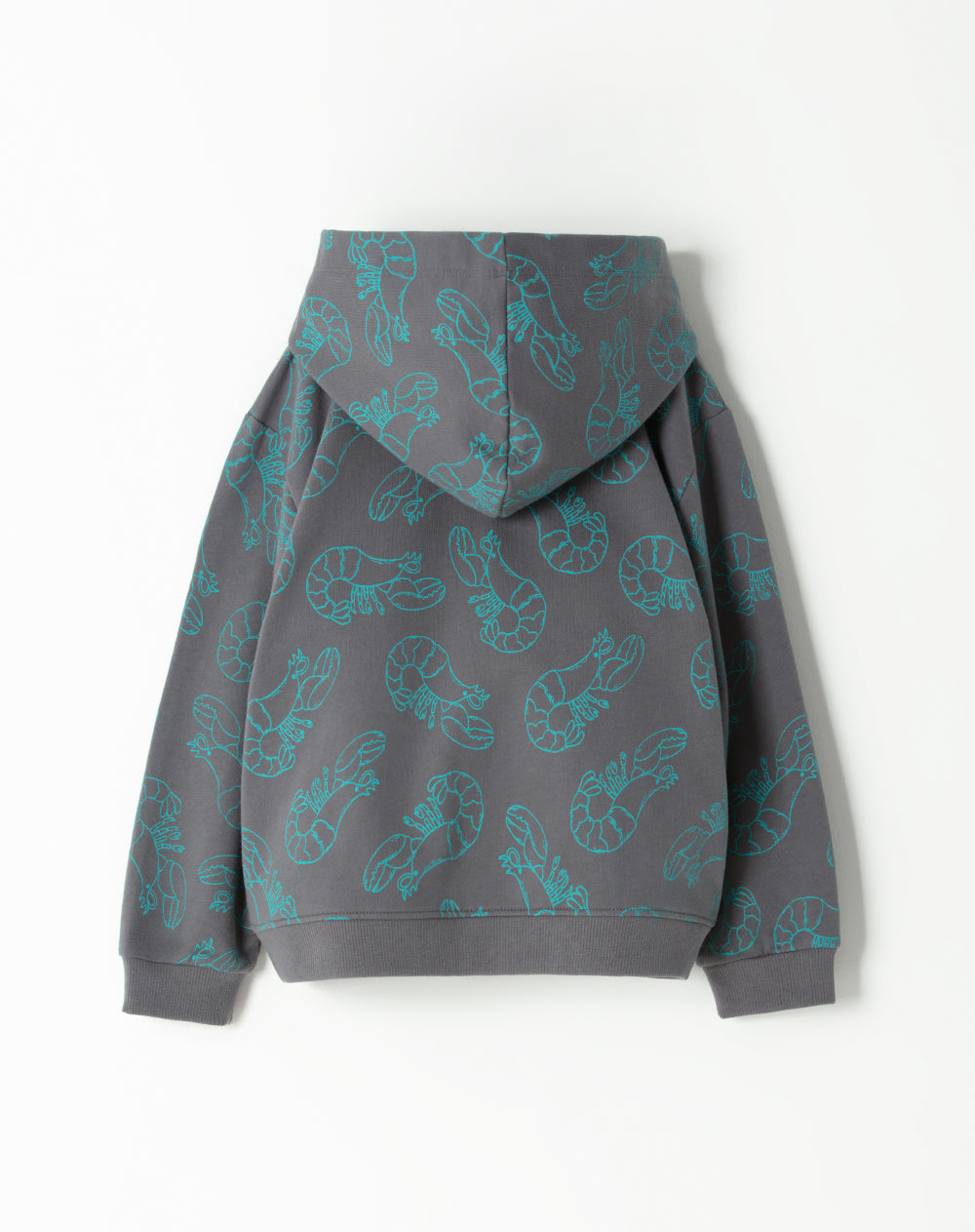 Buzo loose fit gris estampado