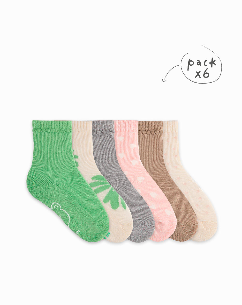 6 pares de medias largas surtido