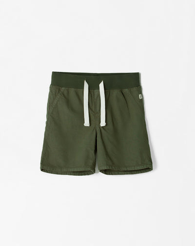Bermuda regular fit en drill verde militar