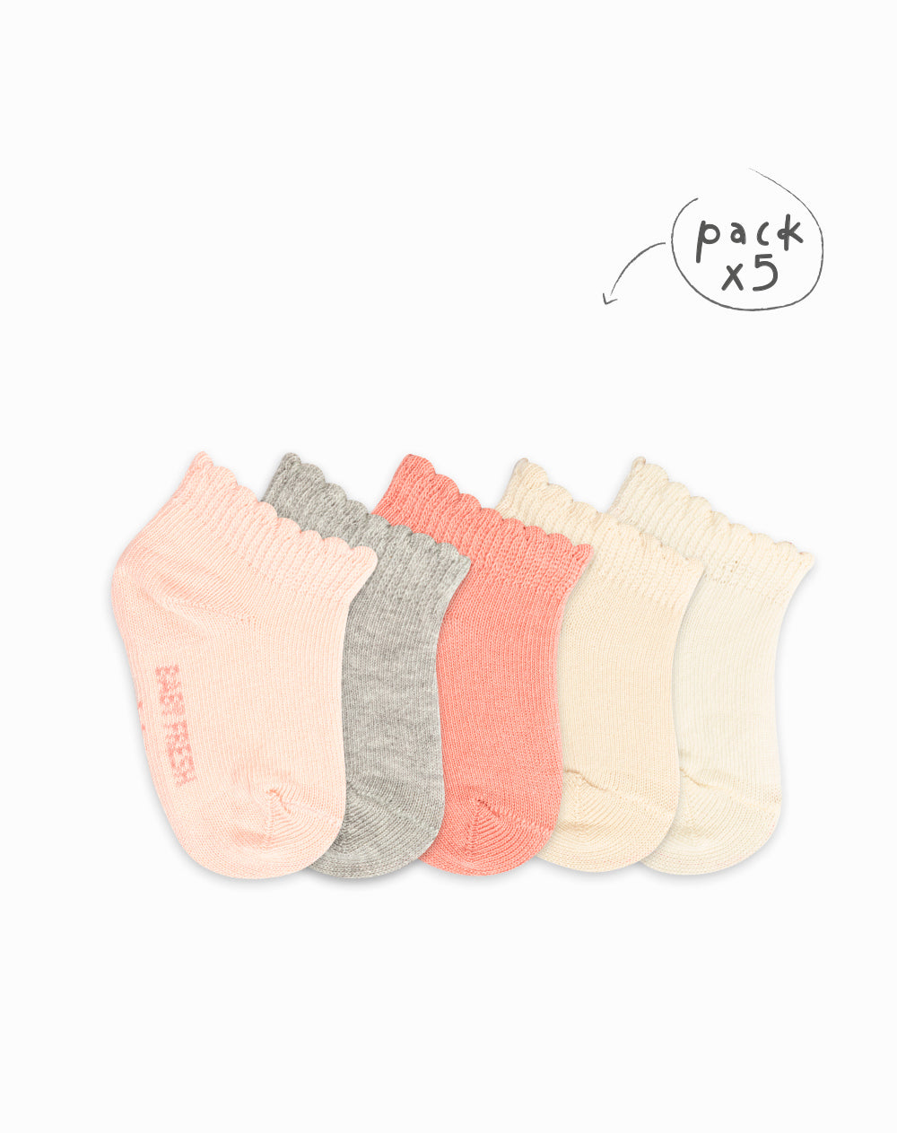 5 pares de medias tobilleras surtidas