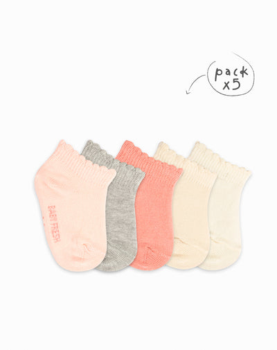 5 pares de medias tobilleras surtidas
