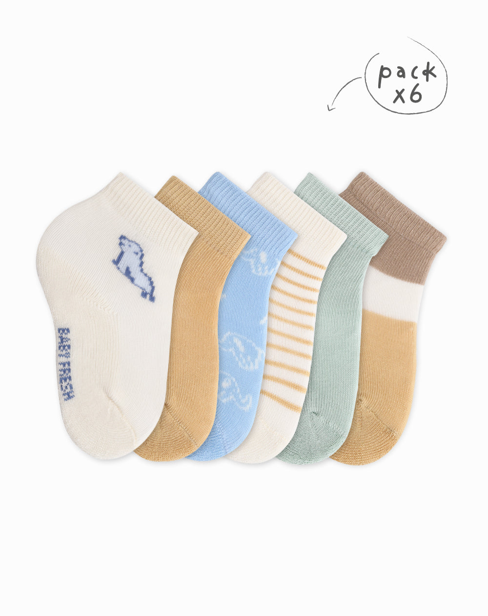 6 pares de medias largas surtido