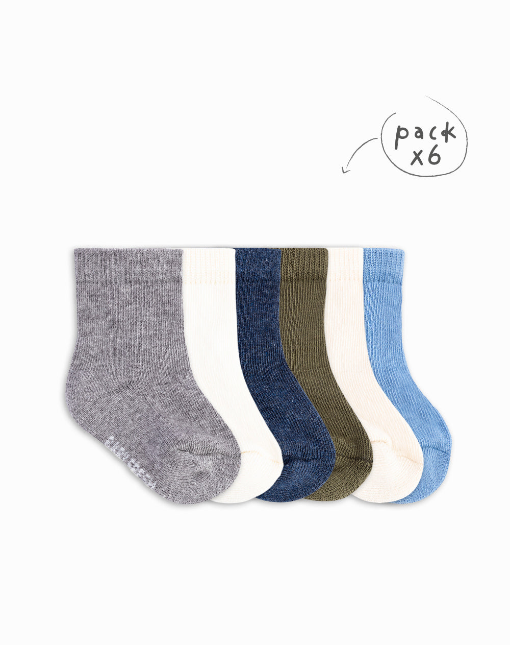 6 pares de medias largas surtidas