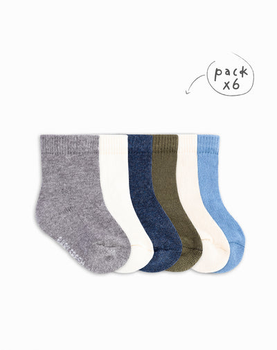 6 pares de medias largas surtidas