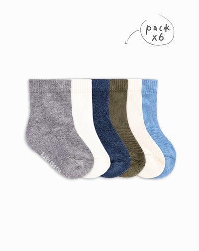 6 pares de medias largas surtidas