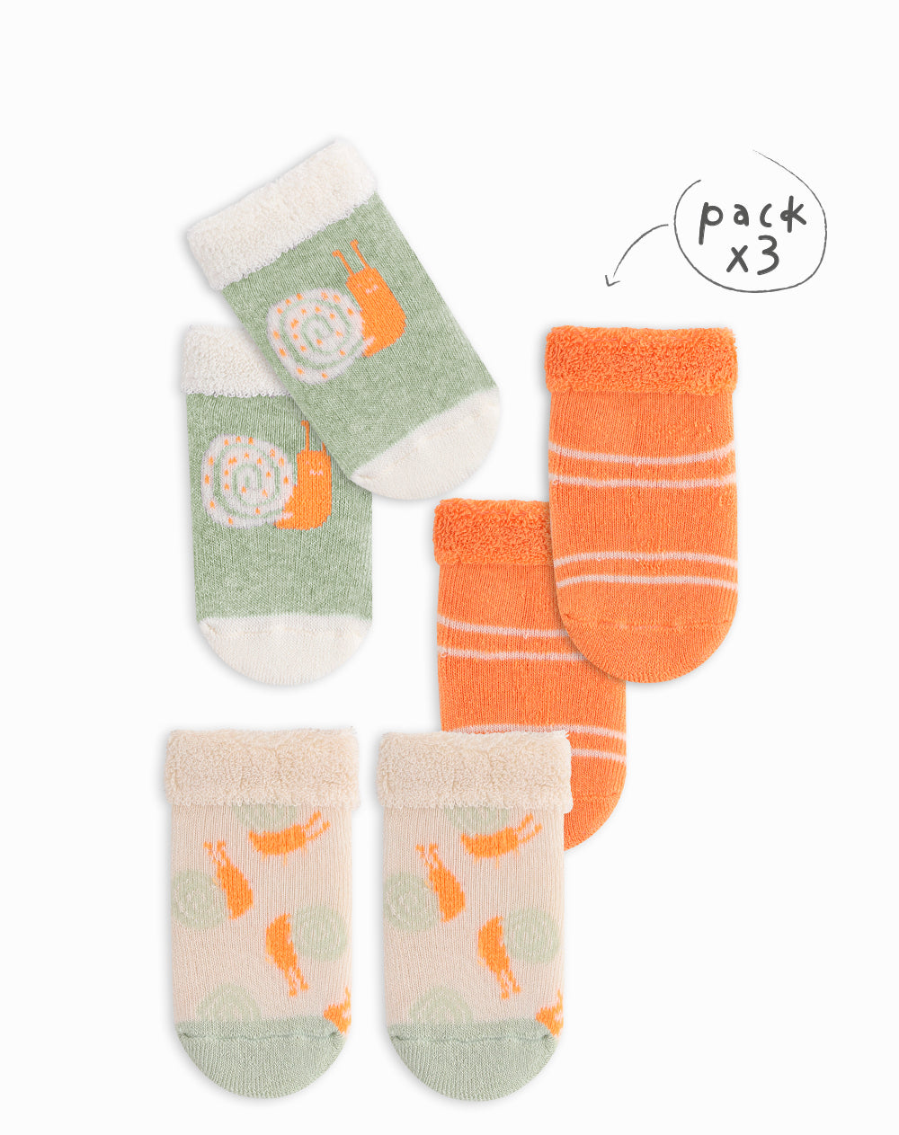 3 pares de medias largas surtido
