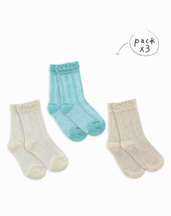 3 pares de medias largas surtido