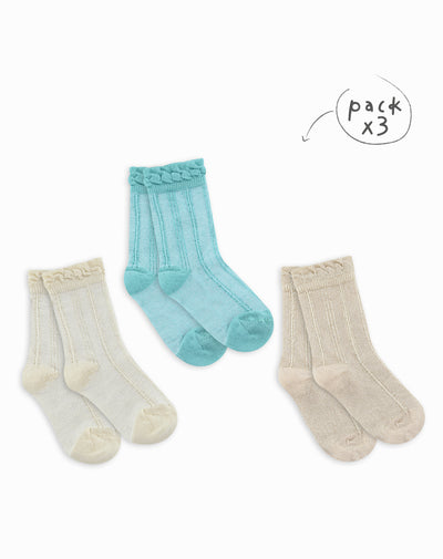 3 pares de medias largas surtido