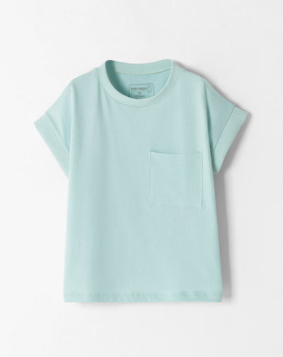 Camiseta oversized fit manga corta azul