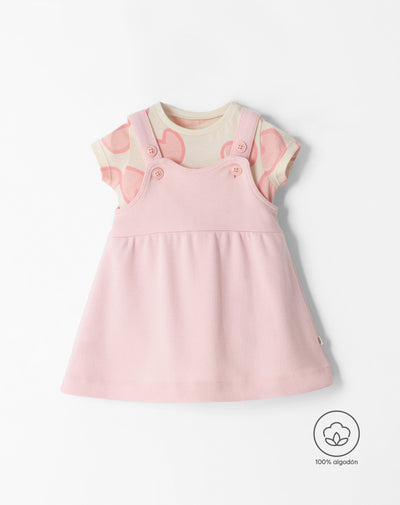 Conjunto bebé niña body + vestido