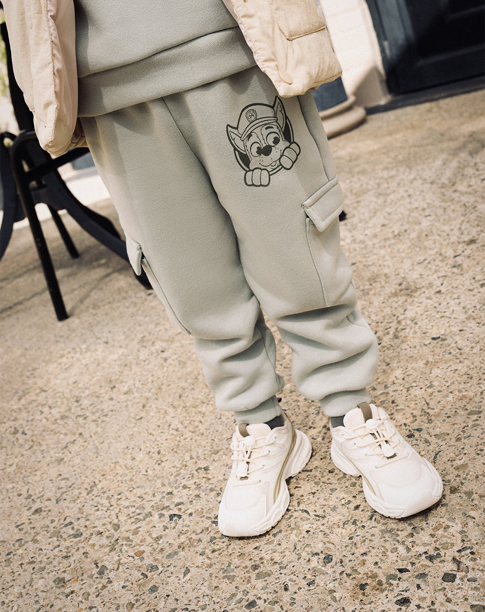 Tenis chunky beige niño