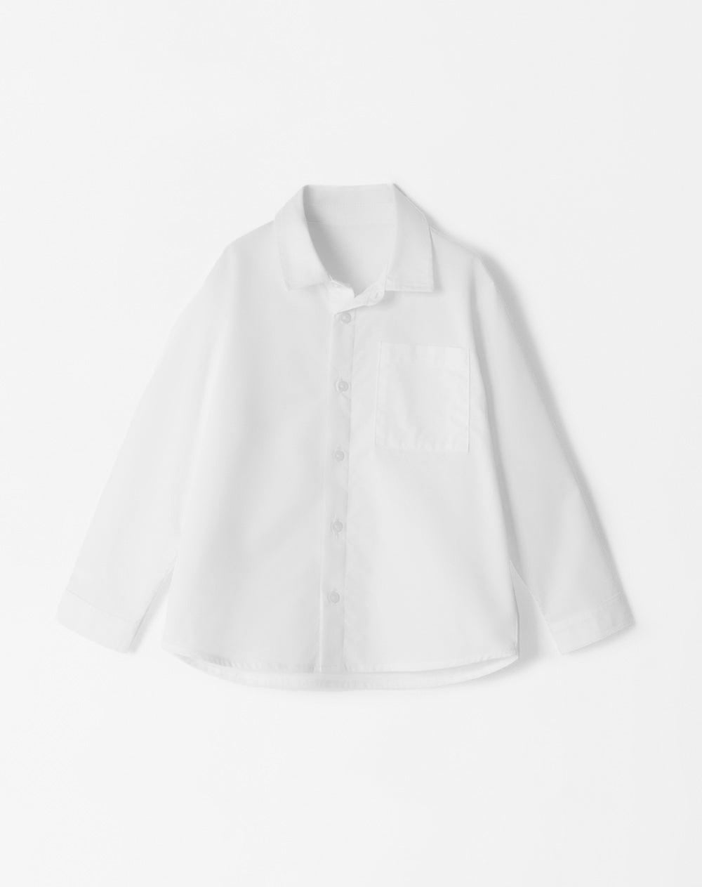 Camisa oversized fit manga larga blanca