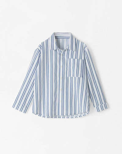 Camisa oversized fit manga larga rayas