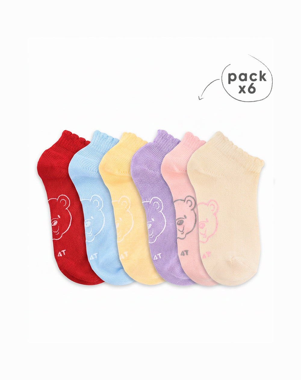 6 pares de medias tobilleras surtido