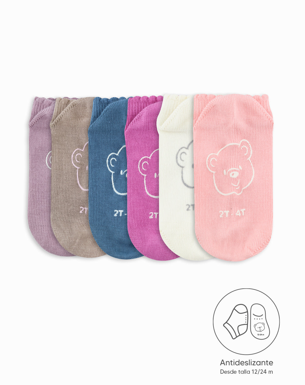 6 pares de medias tobilleras surtido