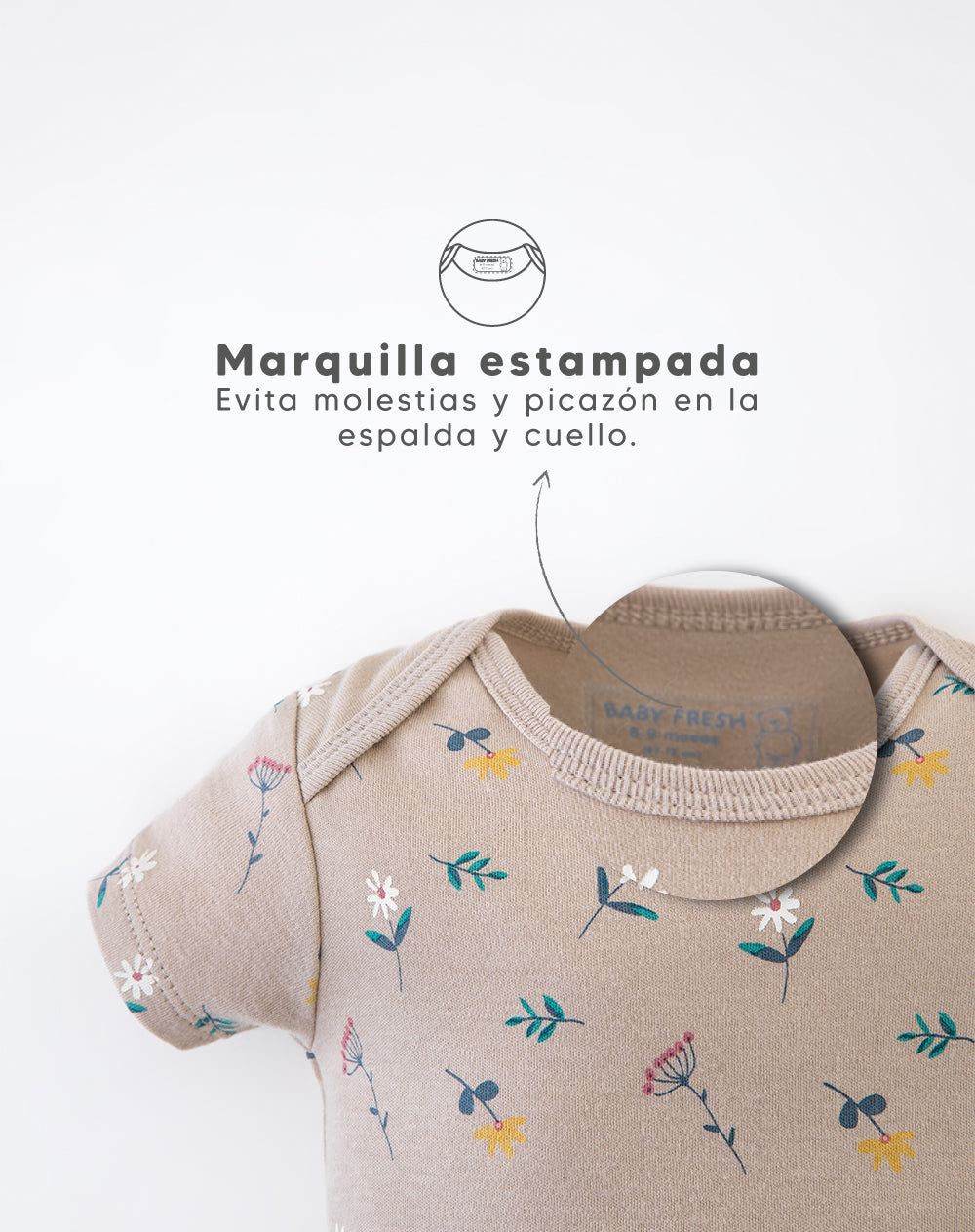 5 bodys cuello redondo manga corta surtido