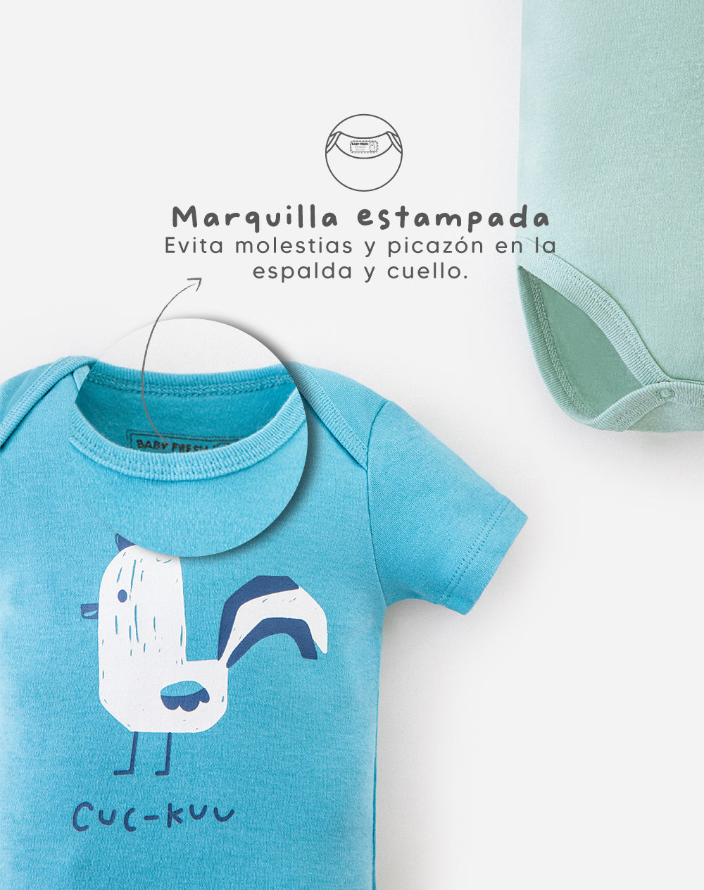 5 bodys cuello redondo manga corta surtido