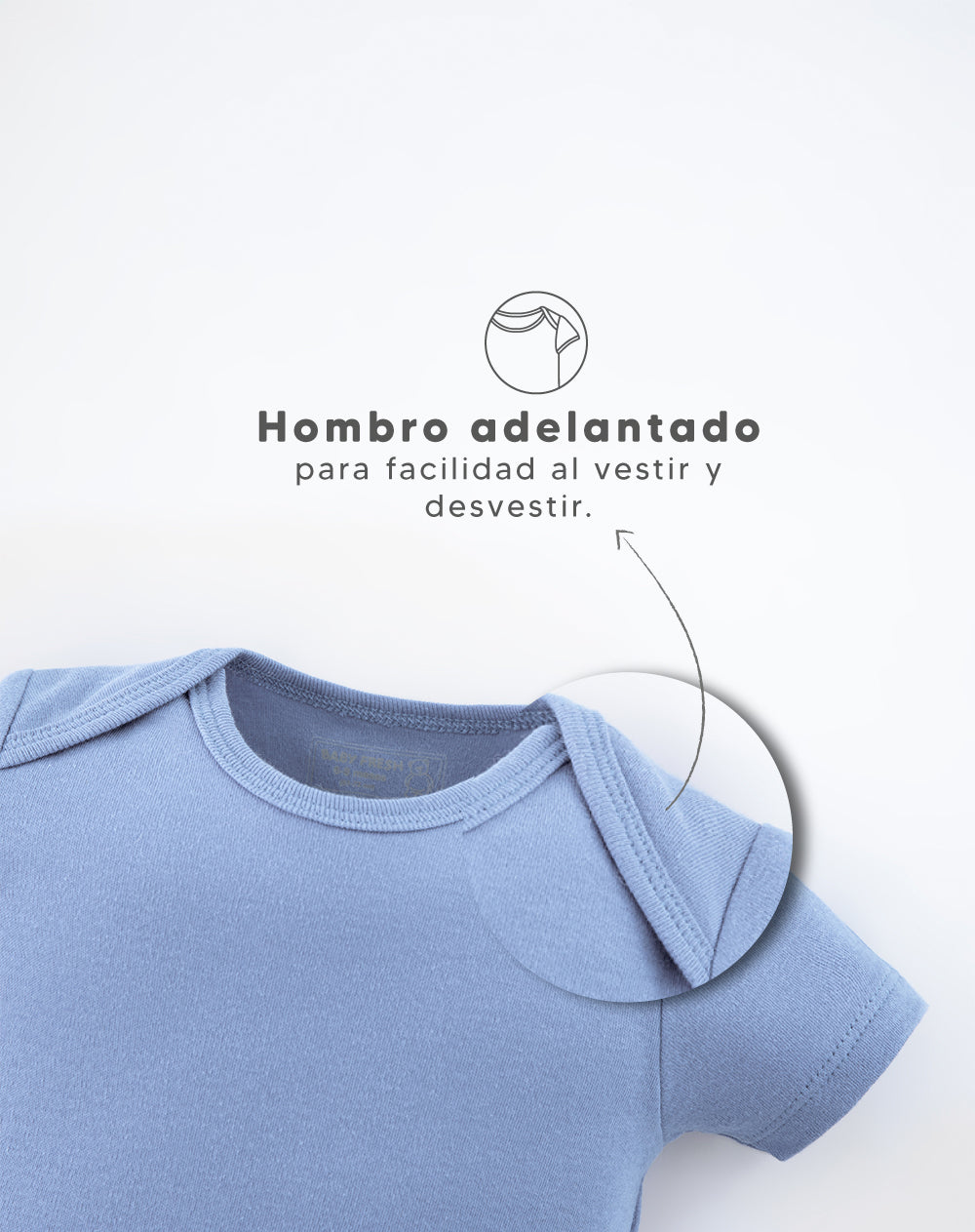 5 bodys cuello redondo manga corta surtido