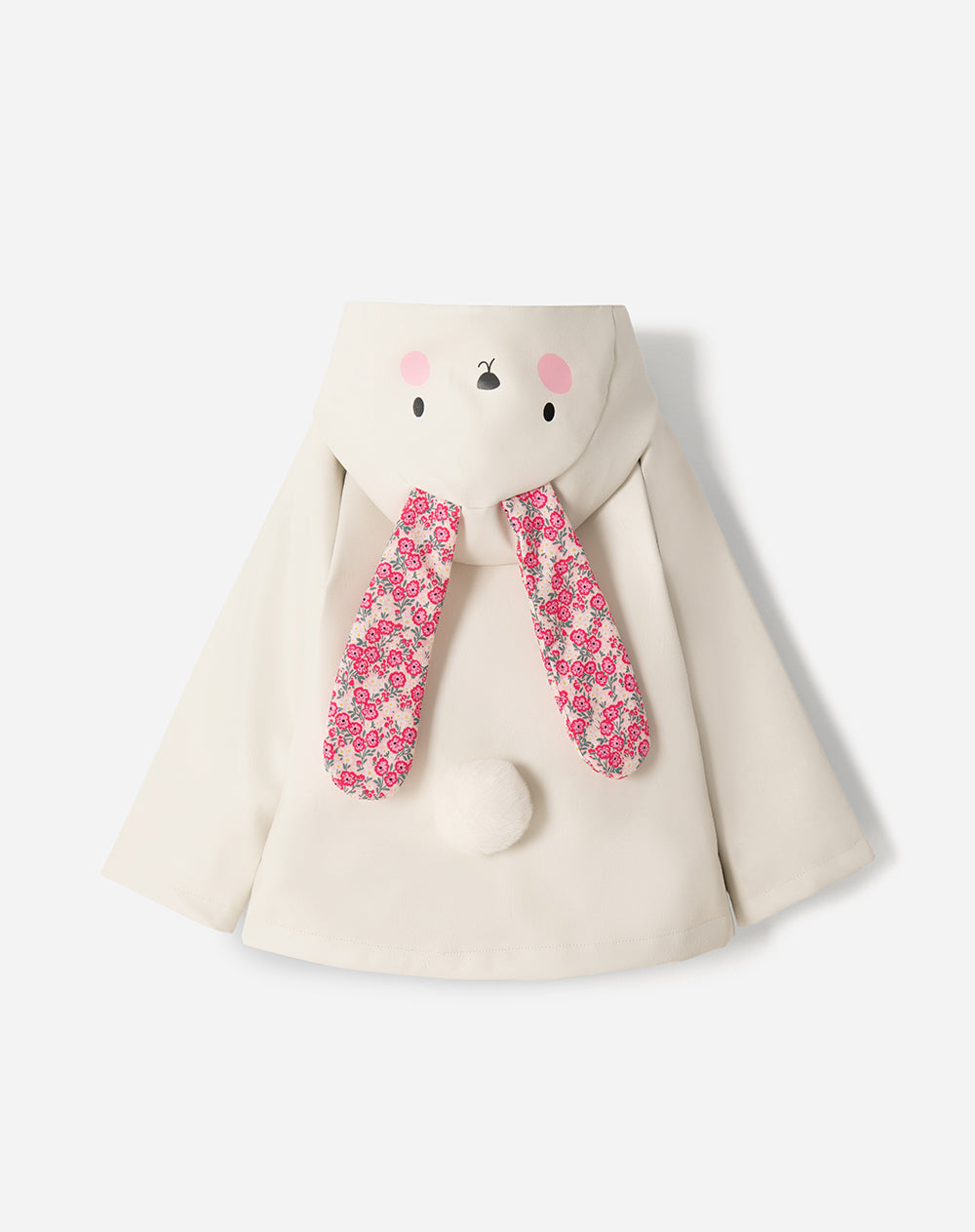 Chaqueta regular fit con capucha crema