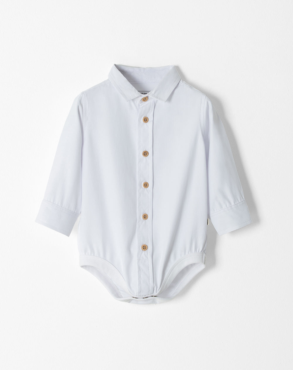 Body cuello tipo polo manga larga blanco