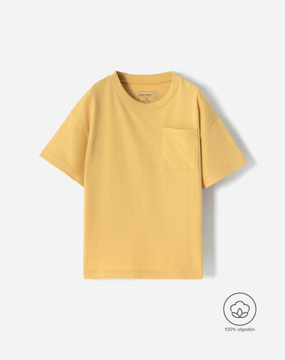 Camiseta oversized fit manga corta amarilla