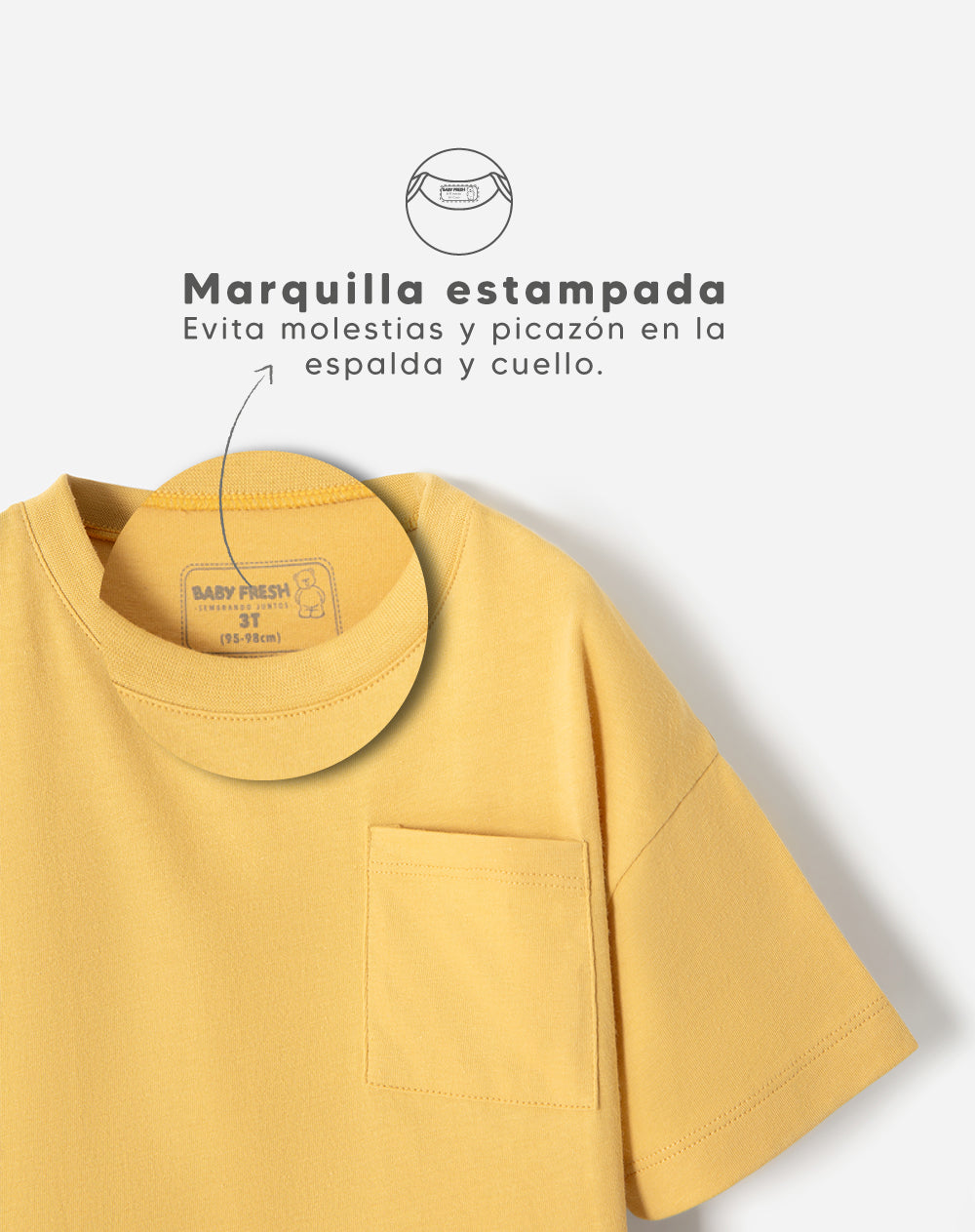 Camiseta oversized fit manga corta amarilla
