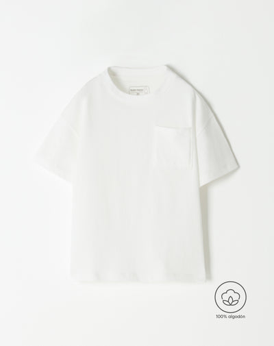 Camiseta oversized fit manga corta blanca