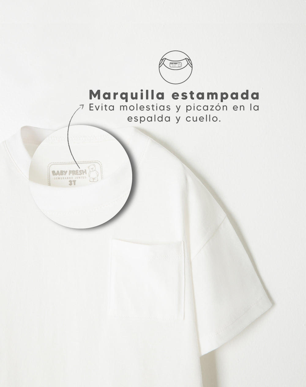 Camiseta oversized fit manga corta blanca