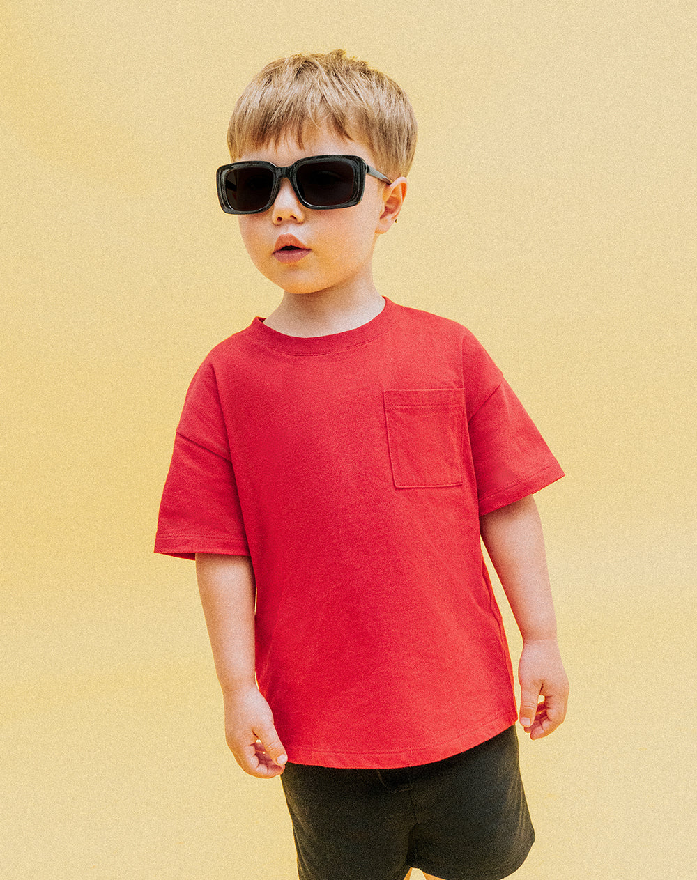 Camiseta oversize algodón roja niño