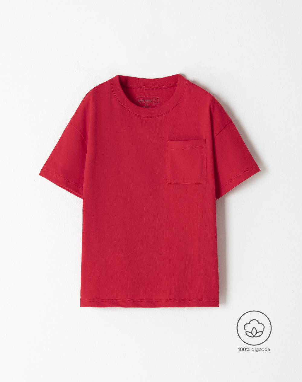 Camiseta oversized fit manga corta roja