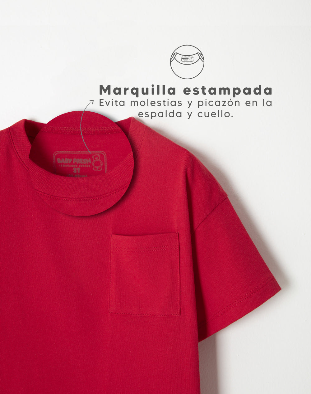 Camiseta oversized fit manga corta roja