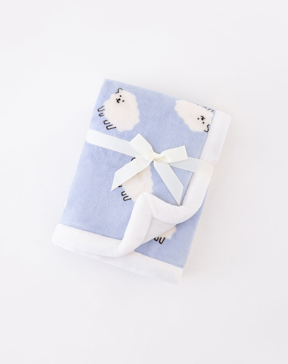 Cobija azul estampado