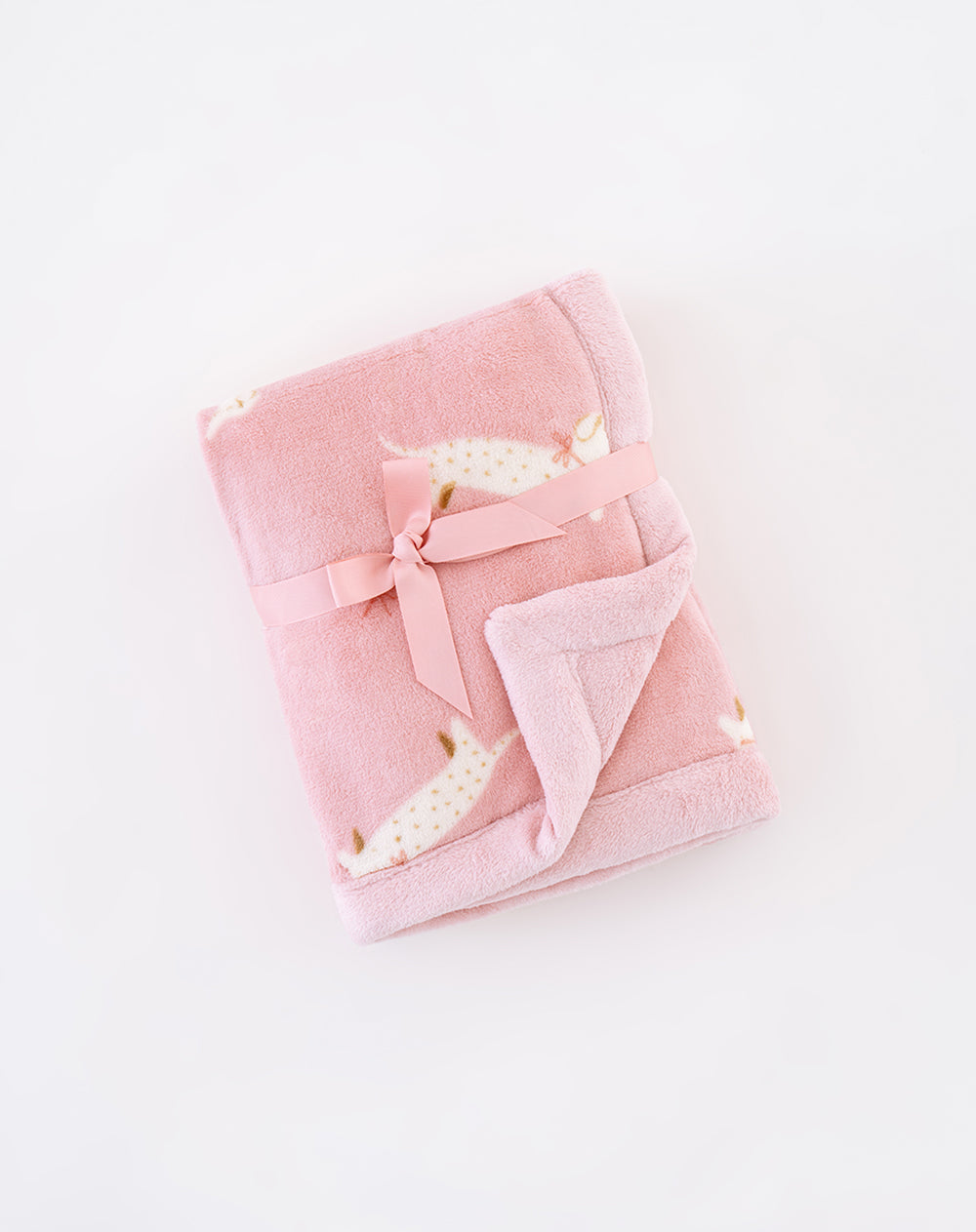 Cobija rosado estampado