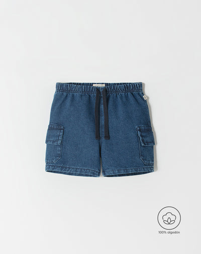 Bermuda regular fit índigo oscuro