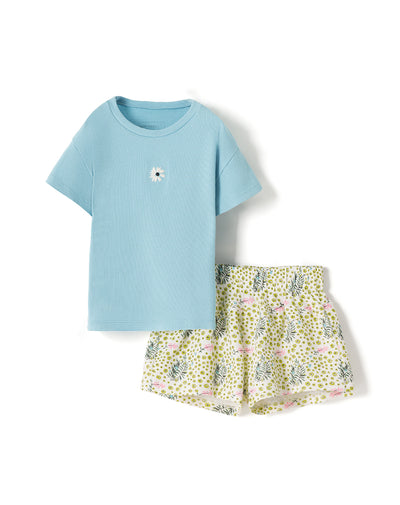 Conjunto camiseta + short algodón surtido niña