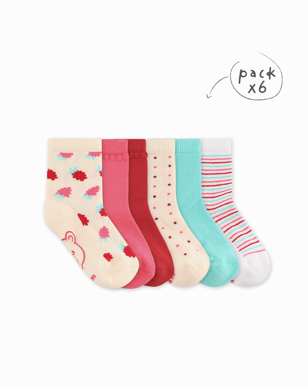6 pares de medias largas surtido