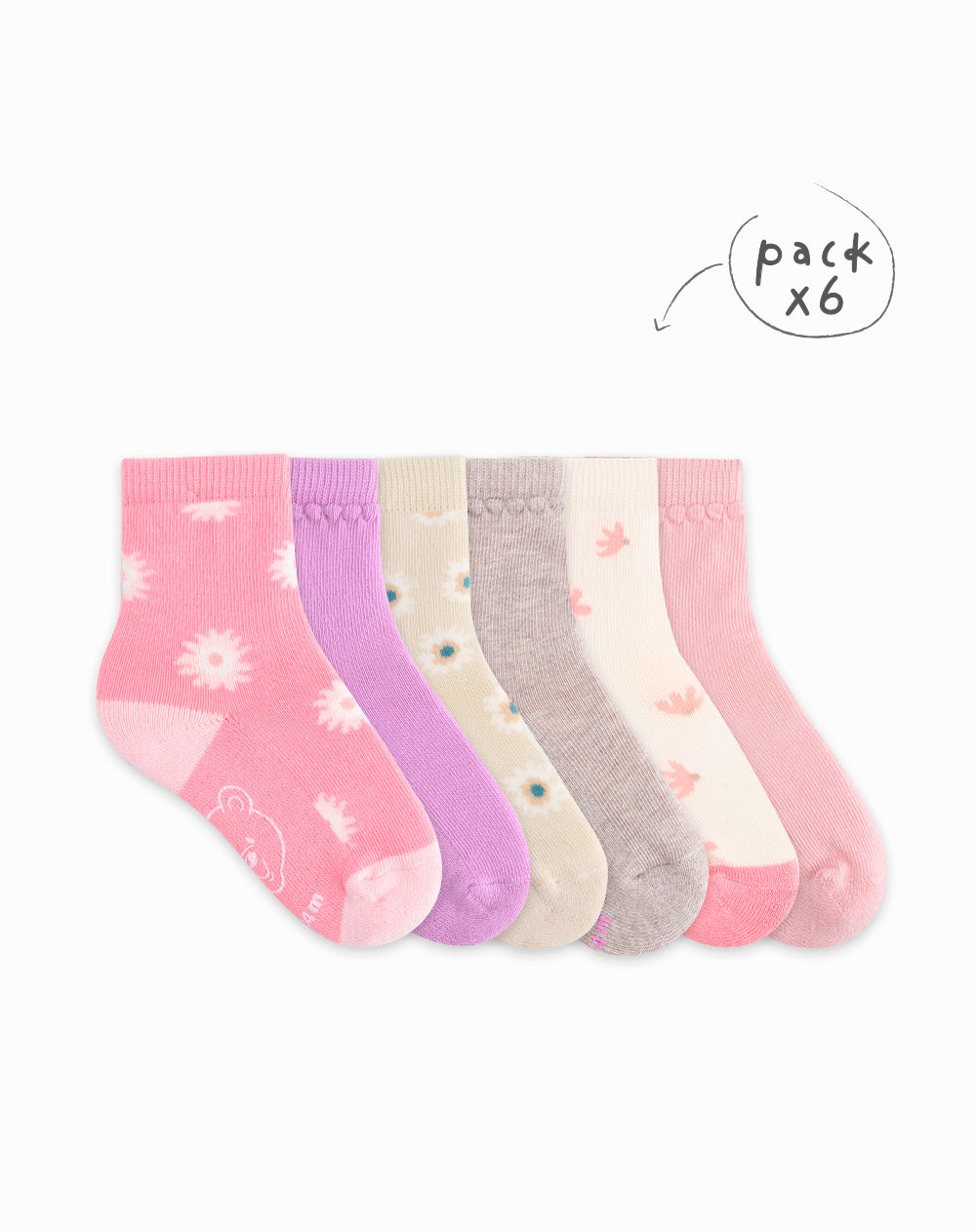 6 pares de medias largas surtido