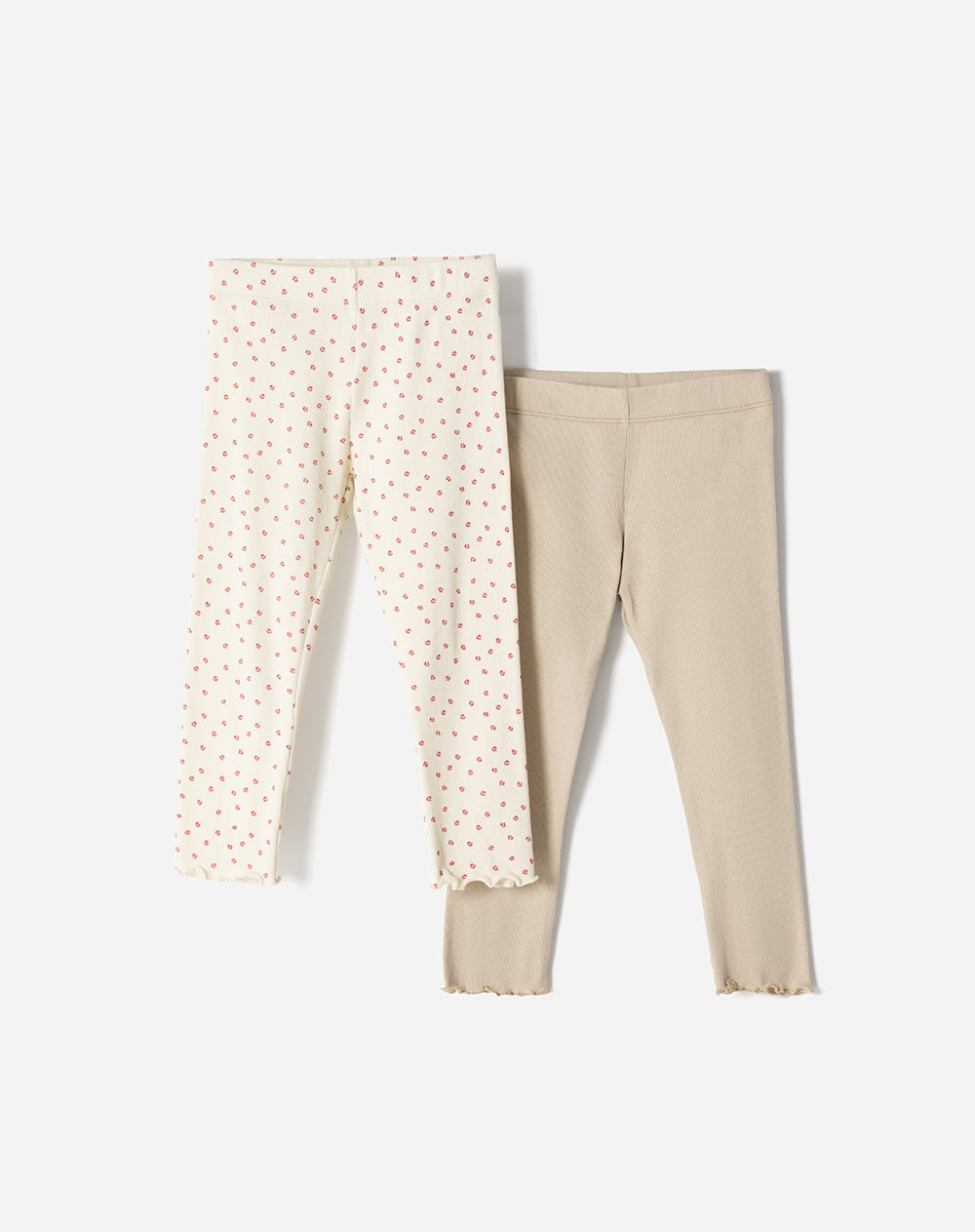 Legging tiro medio rib x2unds surtido niña