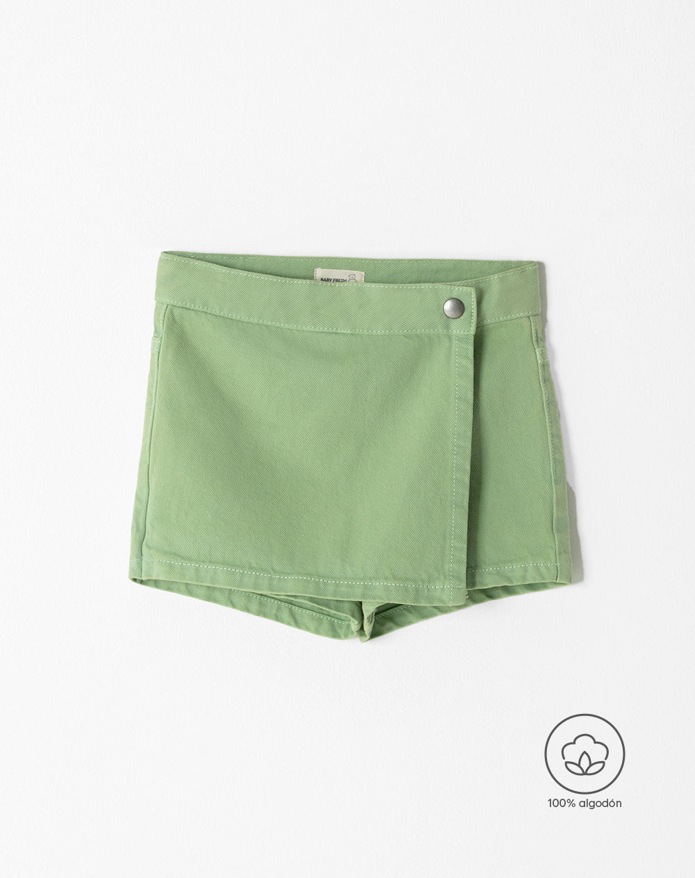 Falda corto tiro alto verde