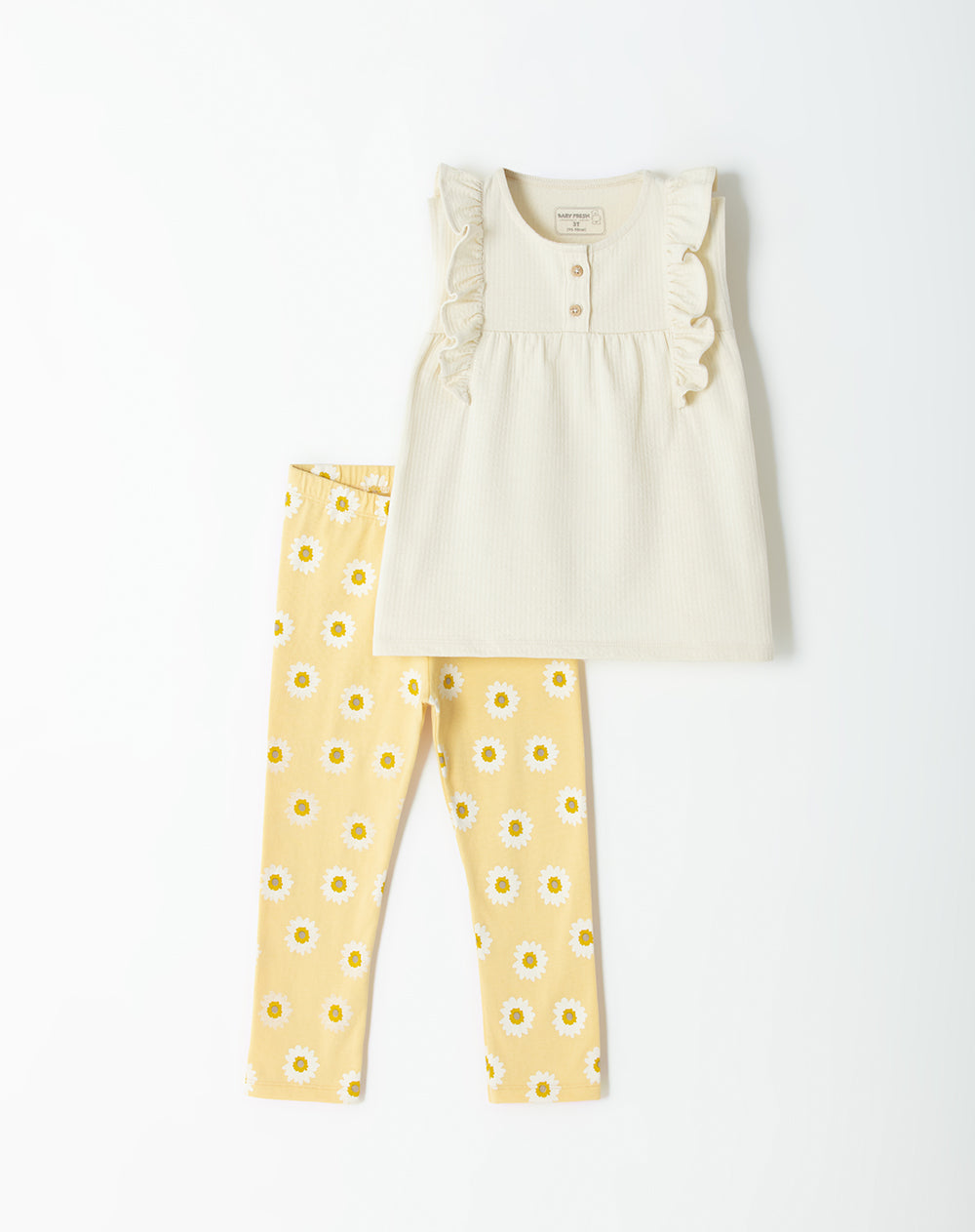 Conjunto camiseta+  pantalon largo amarillo estampado