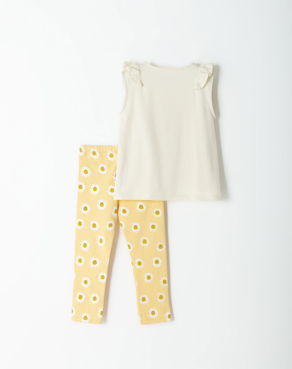 Conjunto camiseta+  pantalon largo amarillo estampado